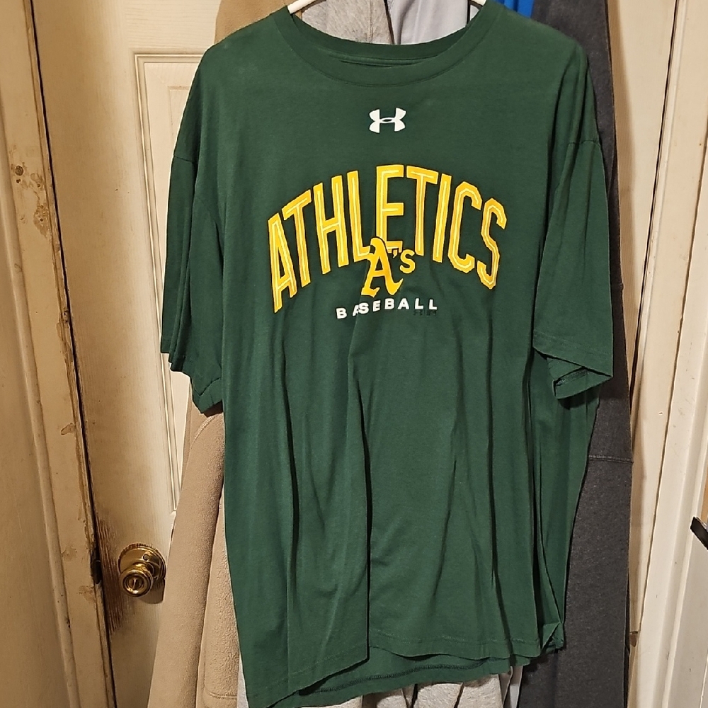 Under Armour Green and Yellow Athletics T-Shirt